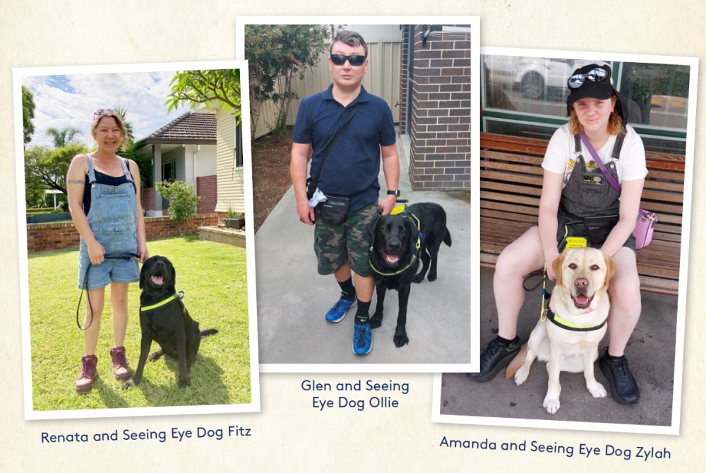 Renata with her Seeing Eye Dog Fritz