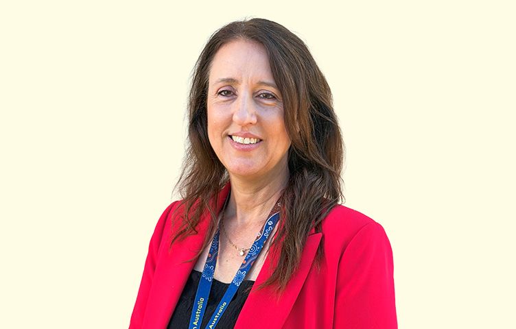 A headshot of Karen Pritchard.