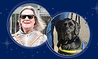 Seeing Eye Dogs client Denise with her Seeing Eye Dog Maya
